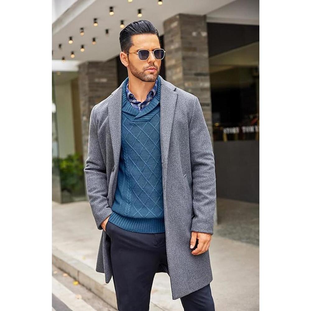 Coofandy Stylish Men's Shawl Collar Sweater - Warm and Cozy